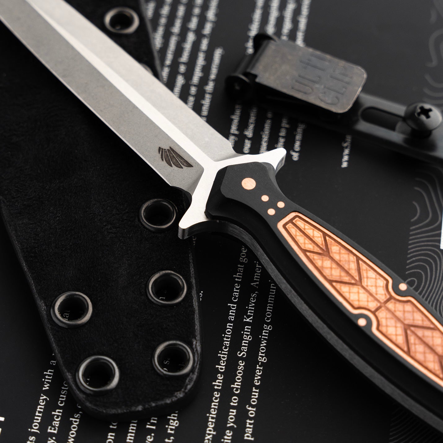 Custom Copper Inlay FKX Dagger