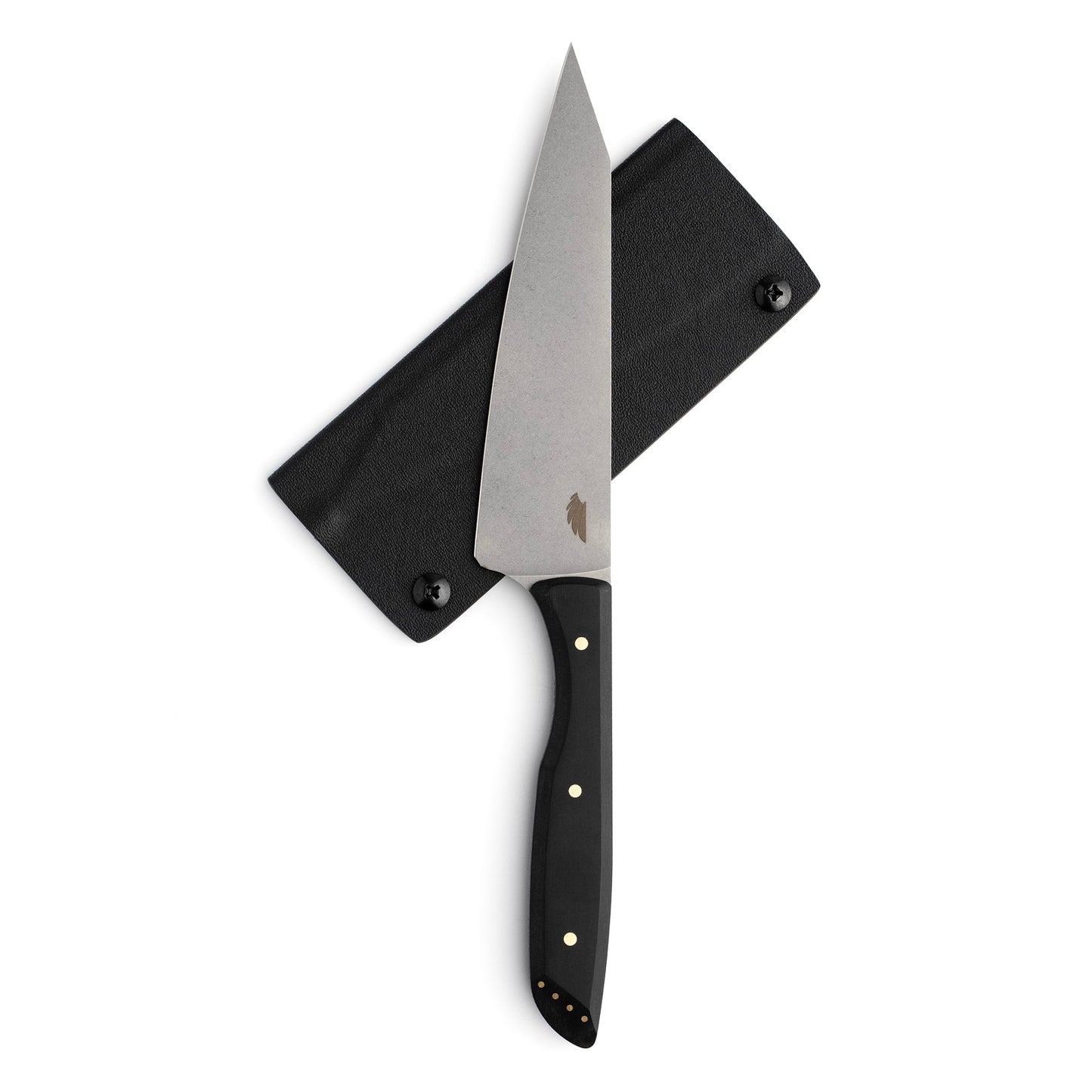 Custom Petty Knife Black Paper Micarta