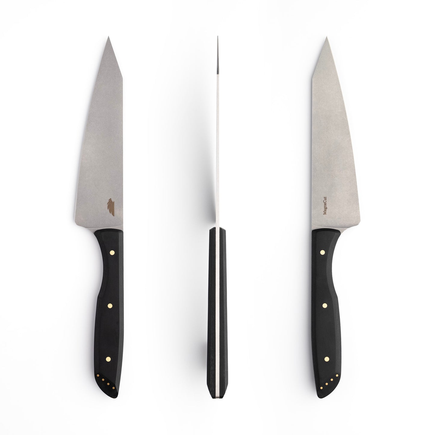 Custom Petty Knife Black Paper Micarta