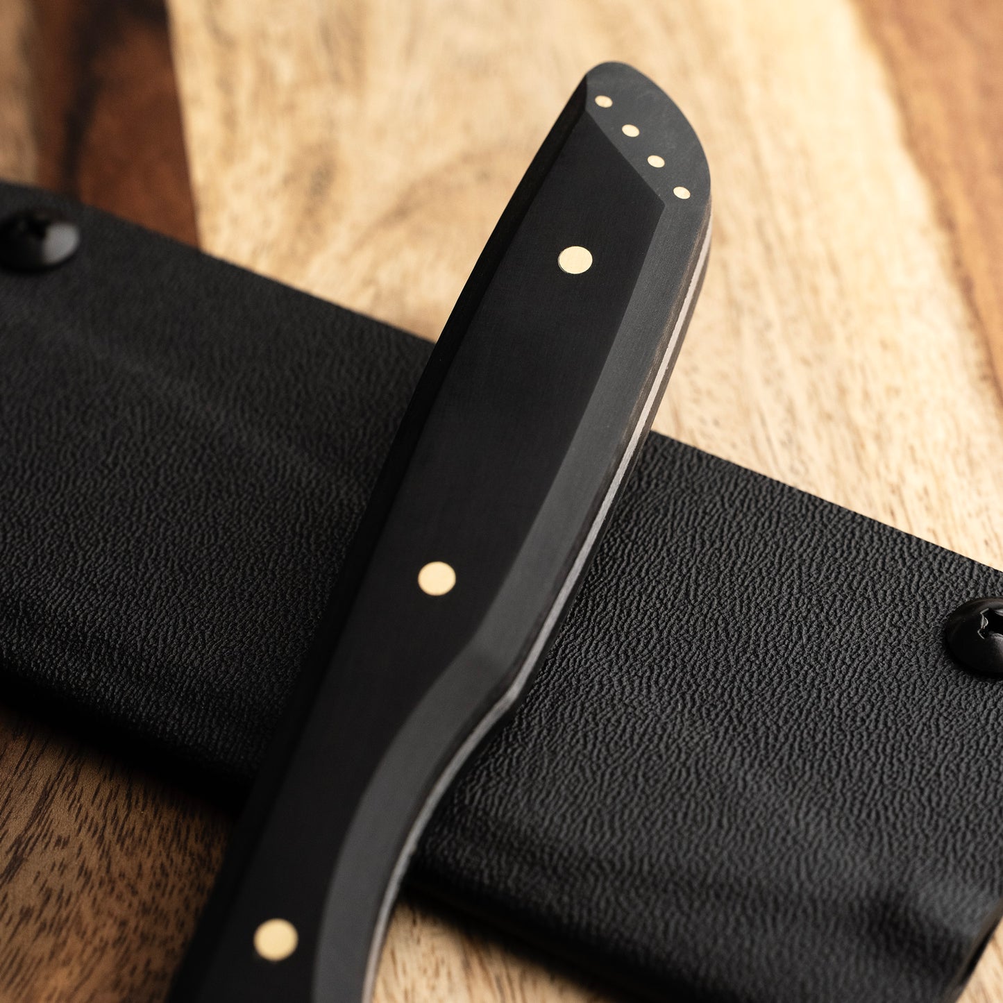 Custom Petty Knife Black Paper Micarta
