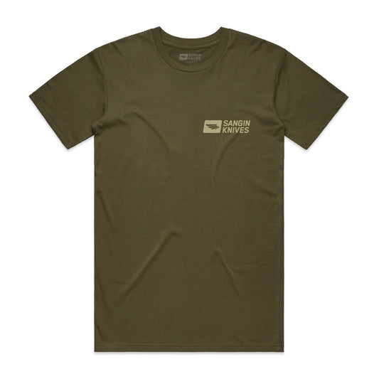 Wings Logo Tee - Military Green