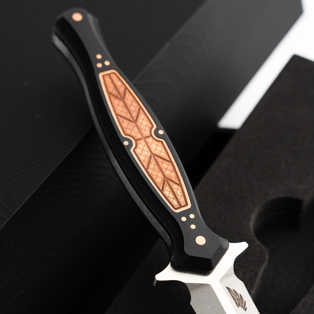 Custom Copper Inlay FKX Dagger – Sangin Knives