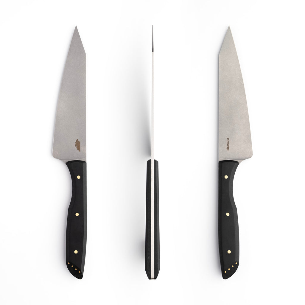 Custom Black Paper Micarta Petty Knife